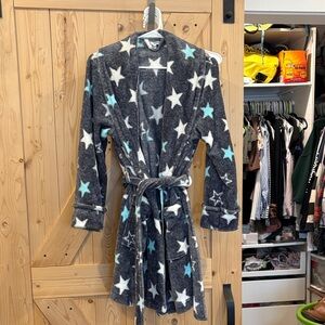 Sonoma Gray Star Fleece Robe
